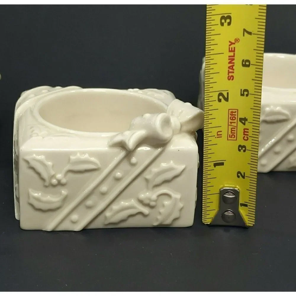 ‎3 Lenox Ivory Candle Holder Tea Light Votive Holidays